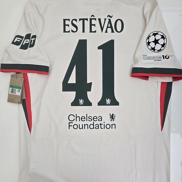 2025/26 Nike Chelsea #41 Estêvão Away Match Dri-FIT ADV HJ4553-031 Soccer Jersey